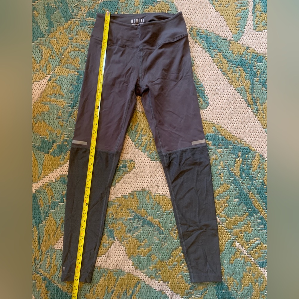Full length, low rise grey NoBull tights.